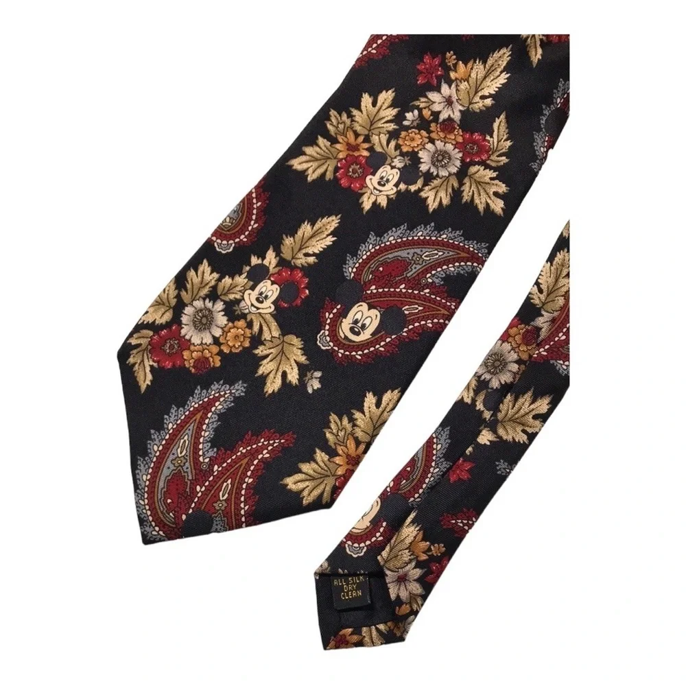 VINTAGE DISNEY MICKEY MOUSE 100% Silk Tie